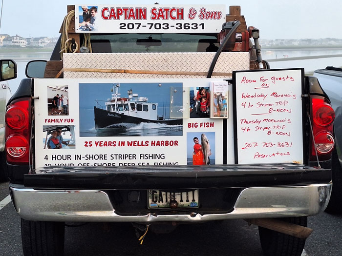Captain Satch Fishing Charters Truck Advertisement