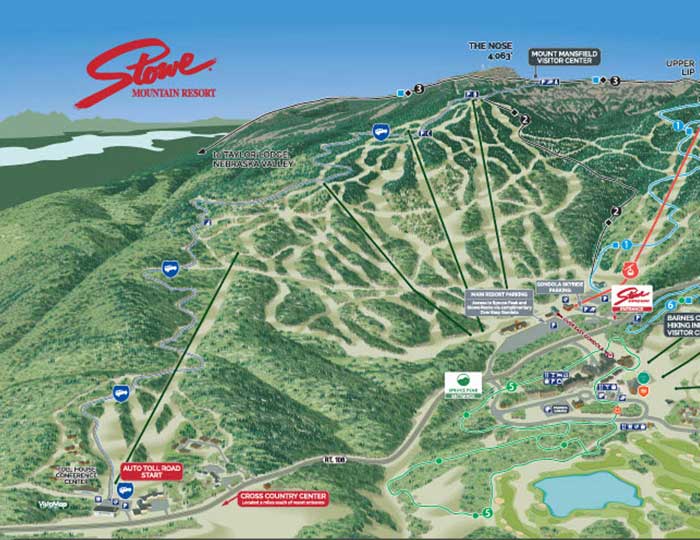 Stowe Mt. Resort Ski Trails Map