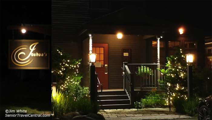 Joshua's Restaurant Outside at Night