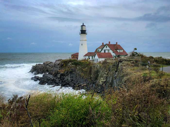 Lighthouse on the Coast in Maine