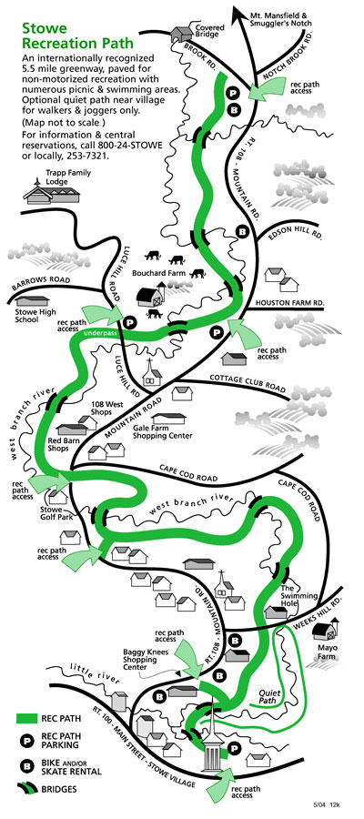 Stowe Recreation Path Map
