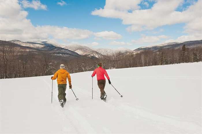 Cross Country Skiing at the Trapps Family Lodge in Stowe, VT