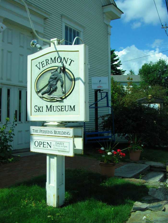 Vermont Ski and Snowboard Museum Sign