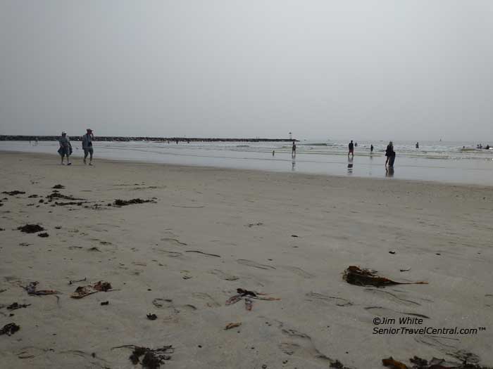 Visitors Walking on Wells Beach