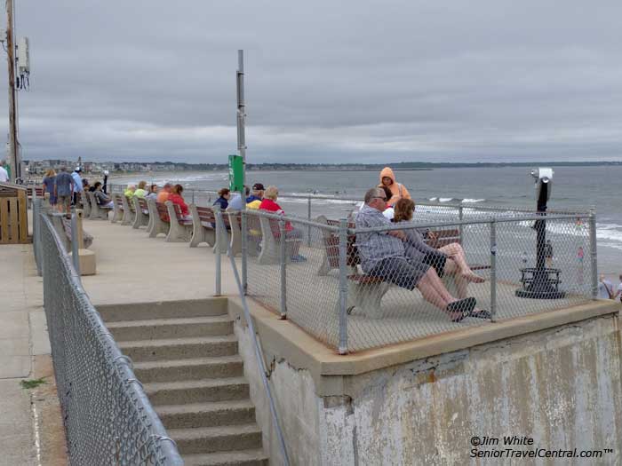 Wells Beach Benches at the end of Mile Road