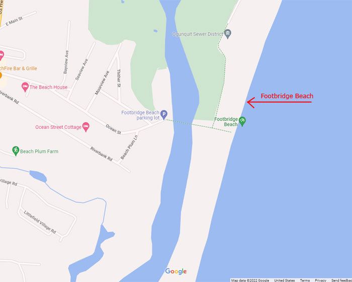 Footbridge Beach Ogunquit Maine Map